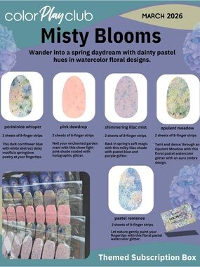 March 2026 Misty Blooms Color Play Color Street Subscription Box NIB